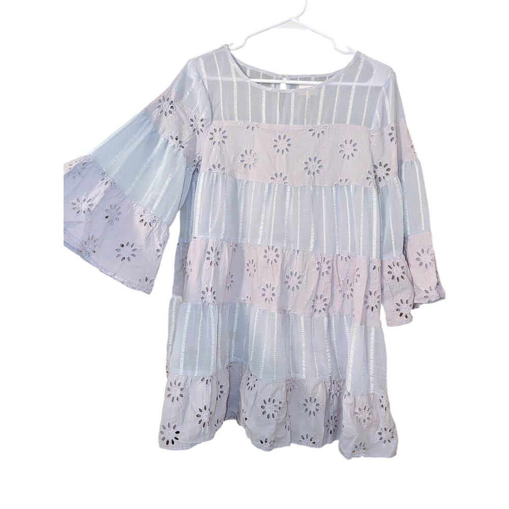 ENTRO Cotton Eyelet Boho Dress Women's size Small